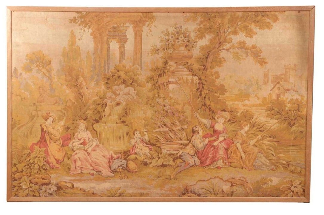 Very Large 18th Century Framed French Woven Tapestry(200 X 128 Cm) photo buy