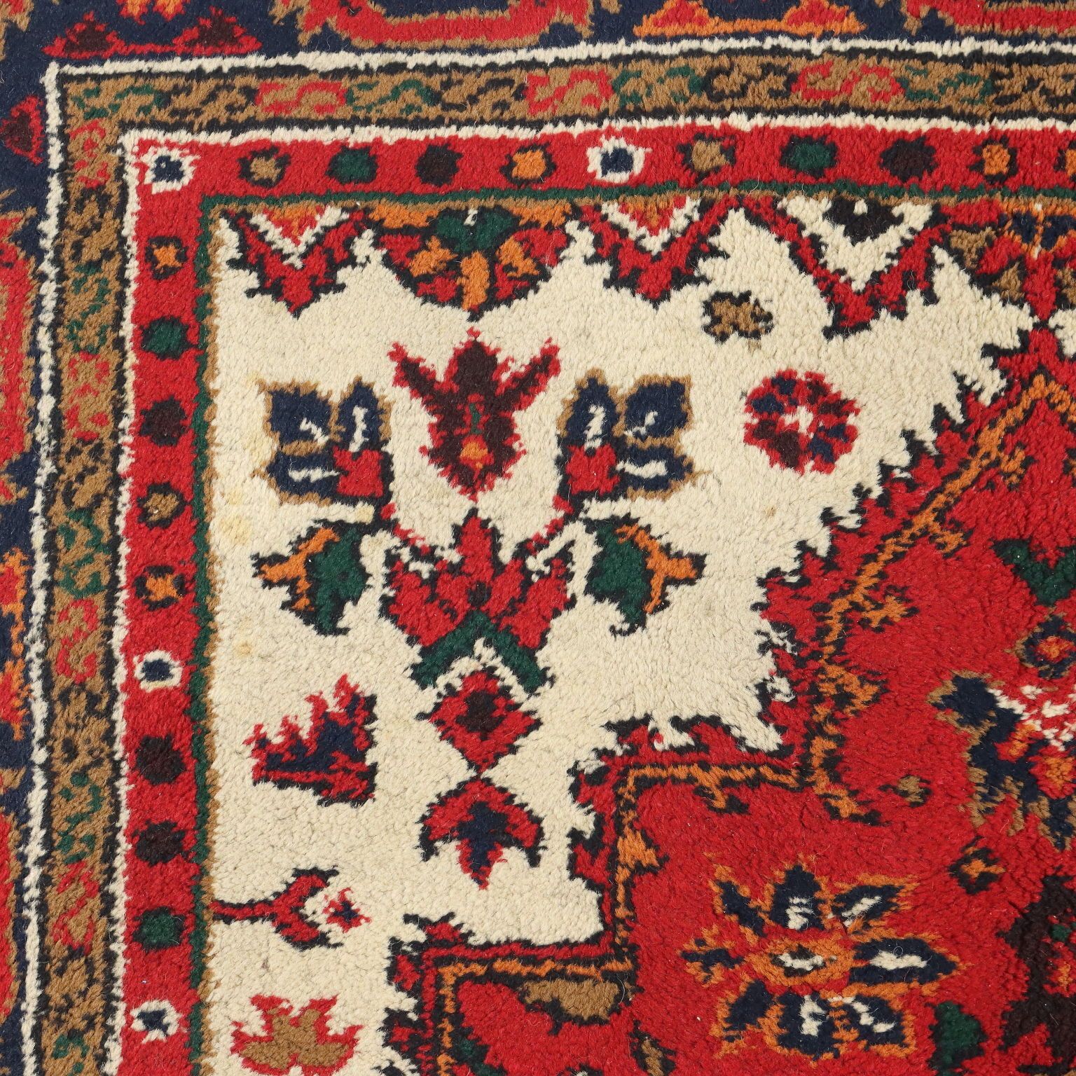 Antique Joshagan Carpet Cotton Wool Heavy Knot 89 X 59 In photo Textiles