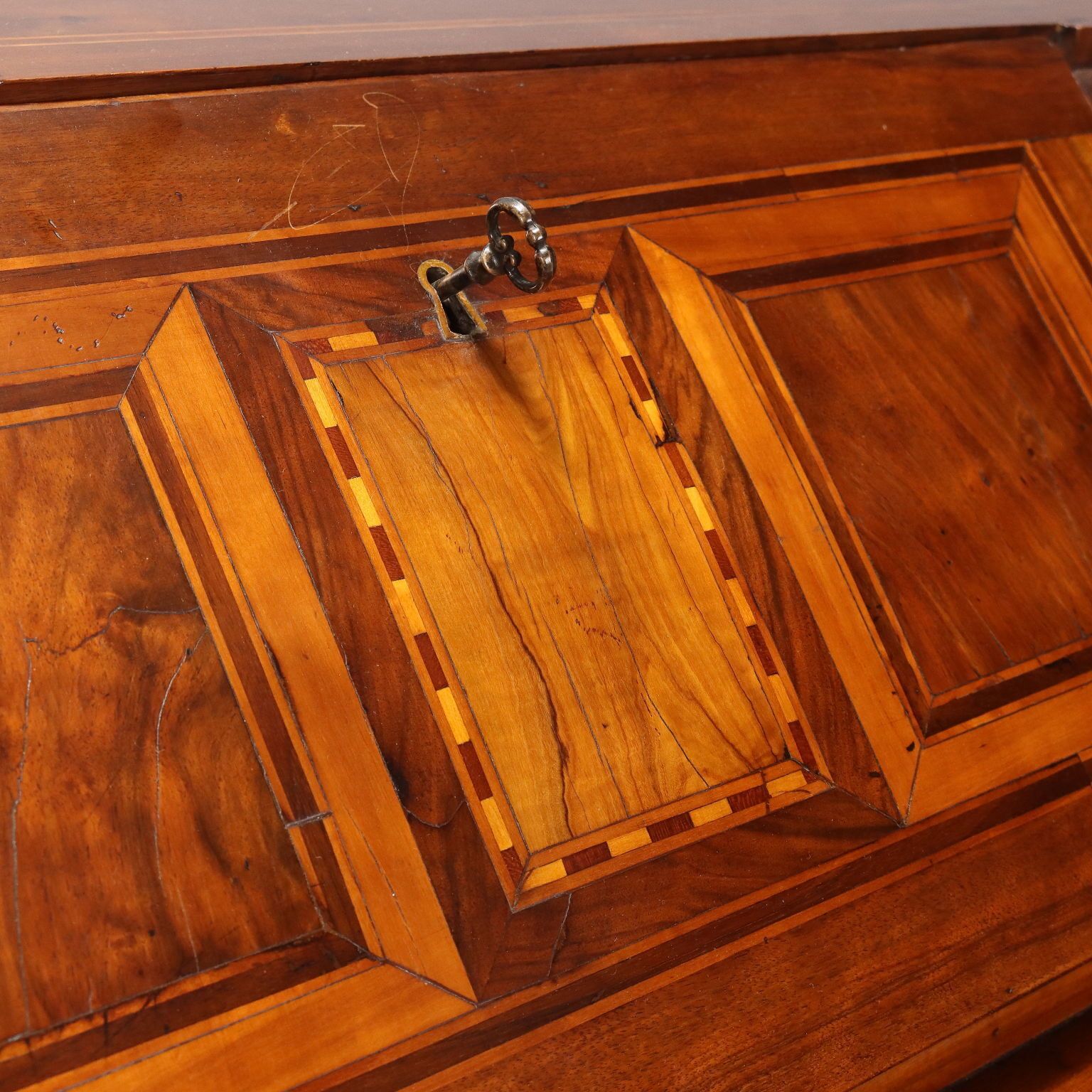 Antique Flap Cabinet Maple Bronze 5 Drawers Italy XIX Century photo vinterior