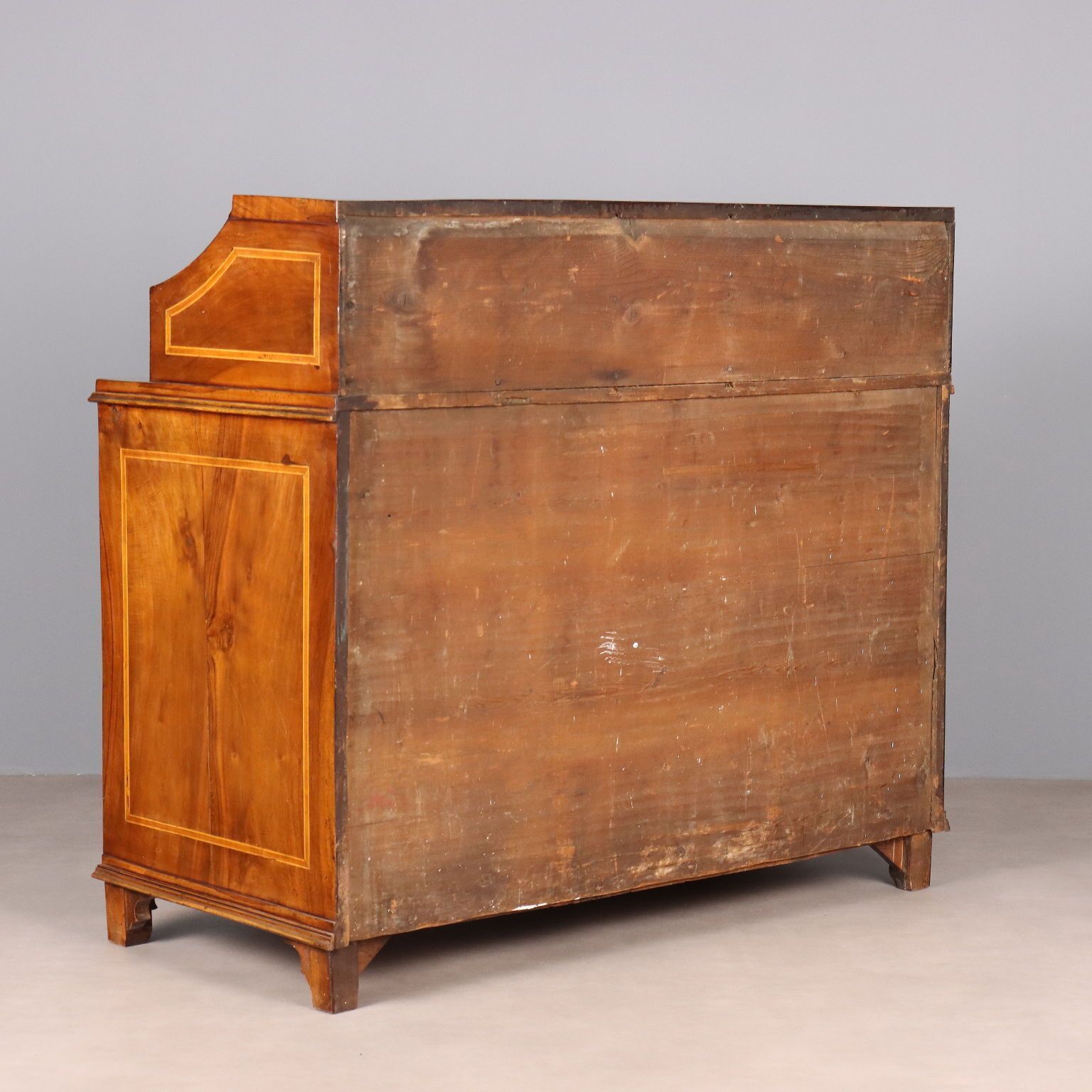 Furniture Antique Flap Cabinet Maple Bronze 5 Drawers Italy XIX Century photo