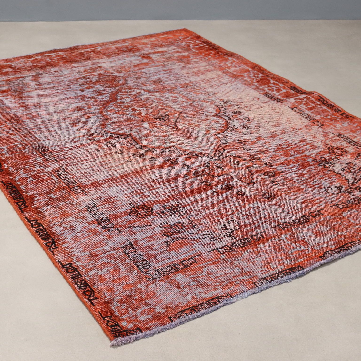 Vintage Carpet Cotton Wool Heavy Knot Handmade 74 X 55 In