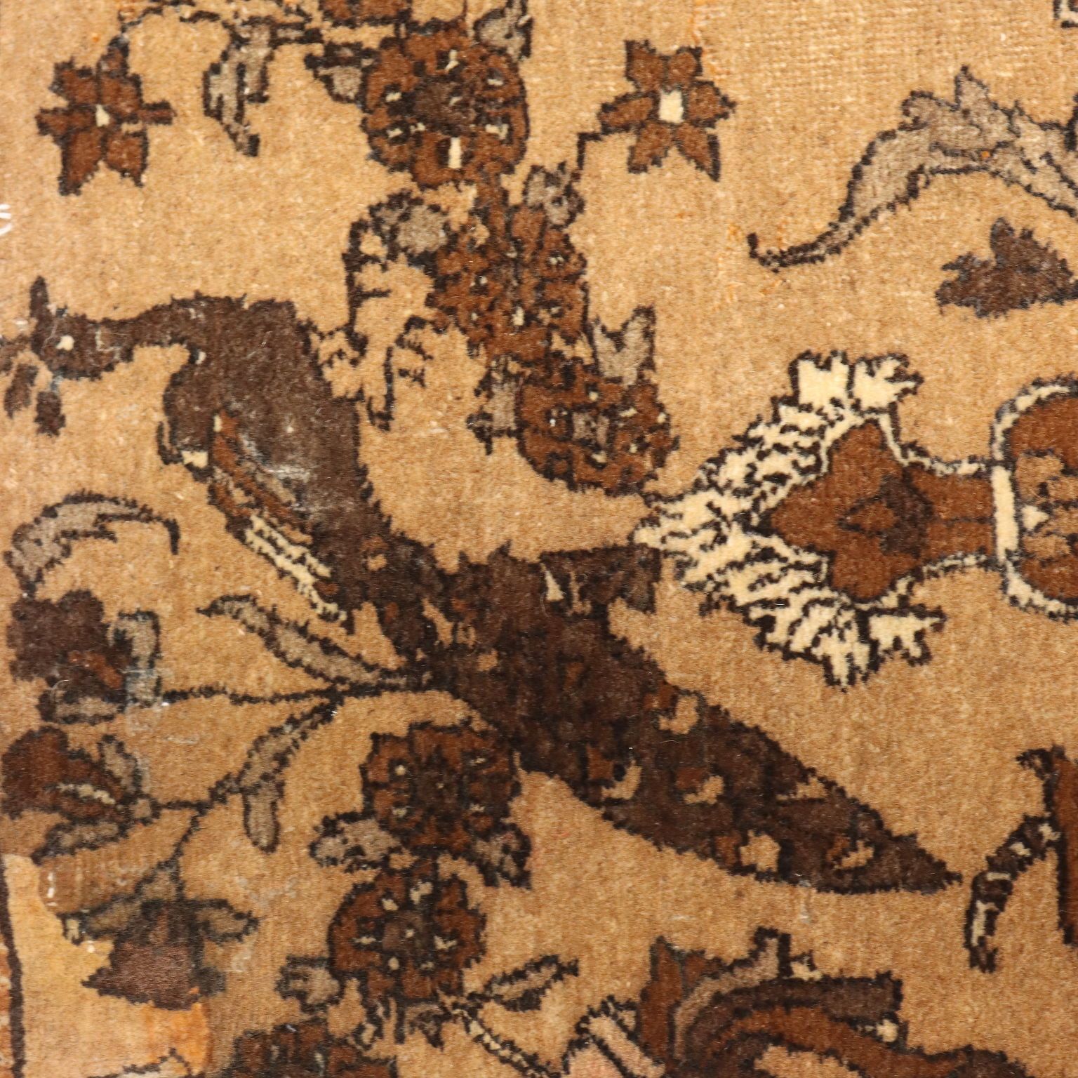 photo furniture Antique Carpet Cotton Wool Heavy Knot Handmade 64 X 36 In