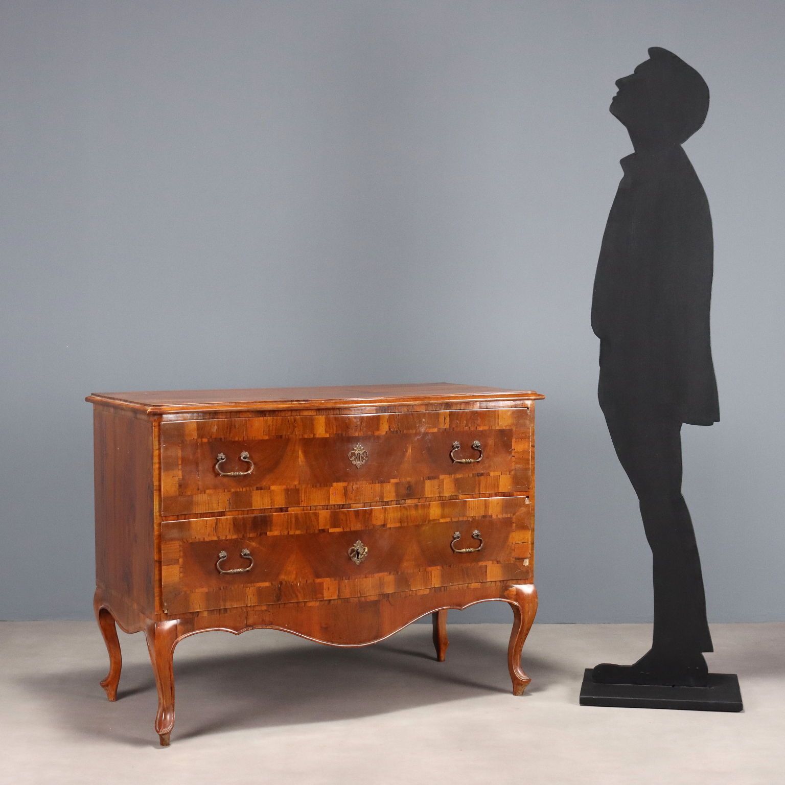 Antique Chest Of Drawers Baroque Walnut 2 Drawers XX Century photo for sale