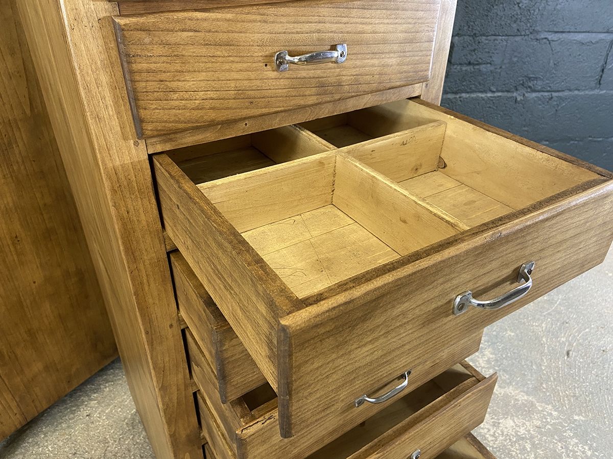 photo furniture Pair Of French Industrial Tall Bank Of Drawers, Mid Century.