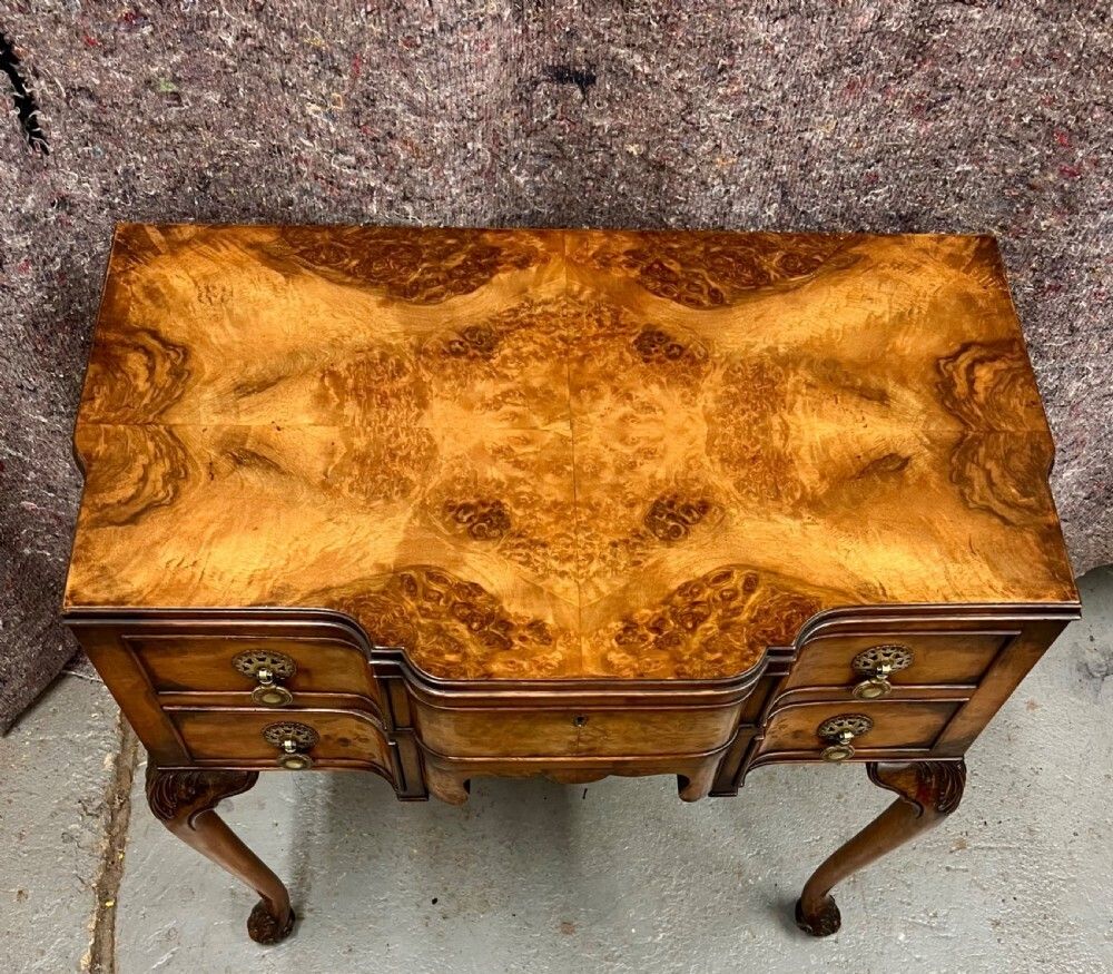 Attractive Burr Walnut Side Table Low Boy photo for sale