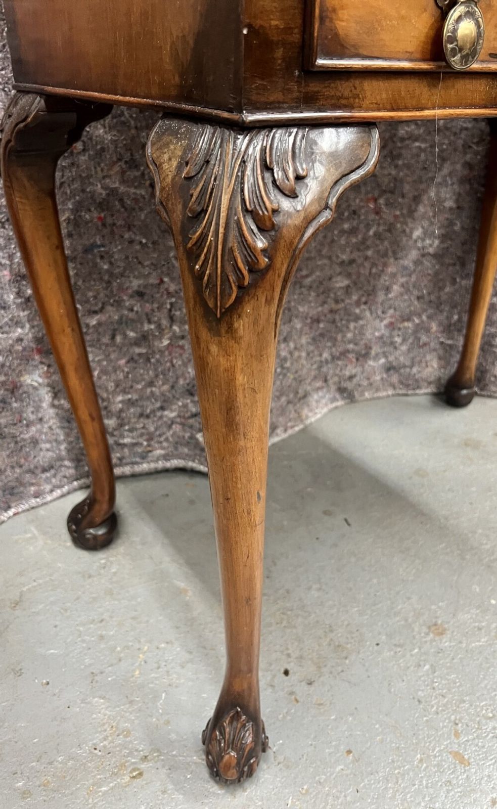 Attractive Burr Walnut Side Table Low Boy photo vinterior