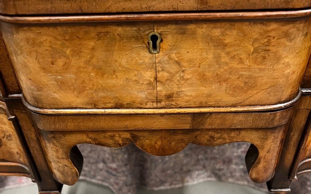 Attractive Burr Walnut Side Table Low Boy photo vintage