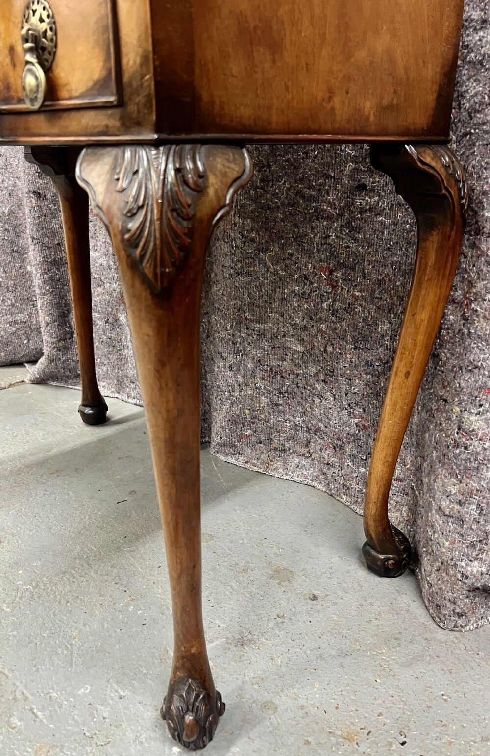 photo for sale Attractive Burr Walnut Side Table Low Boy