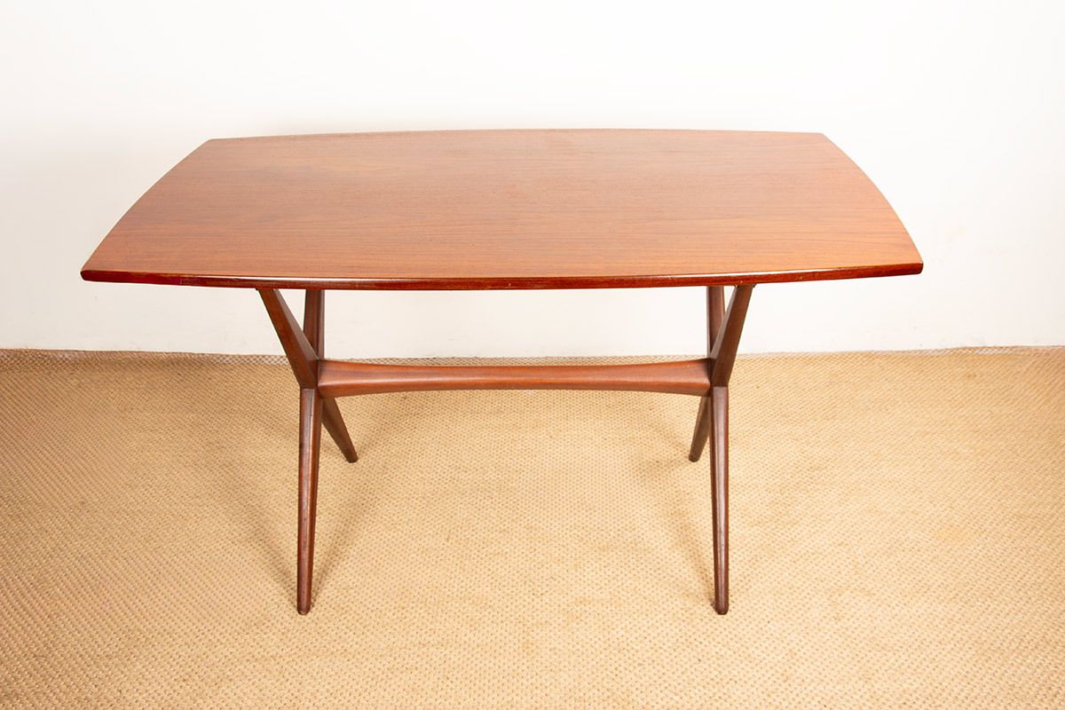 Vintage Adjustable Scandinavian, Dining And Coffee Table, In Teak By Frederik Kayser For Gustav Bahus Norway 1960. photo Furniture