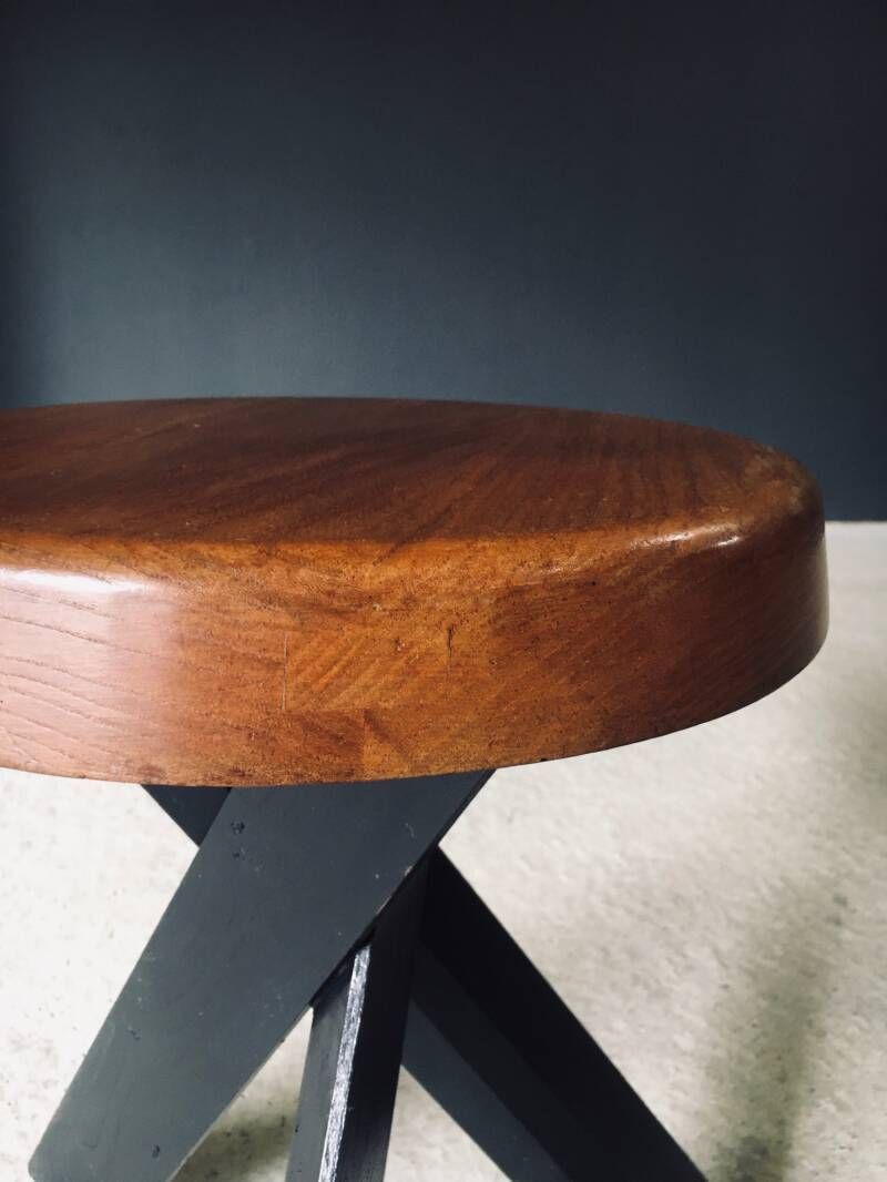 photo buy Modernist Design S31 Stool By Pierre Chapo, 1970's France