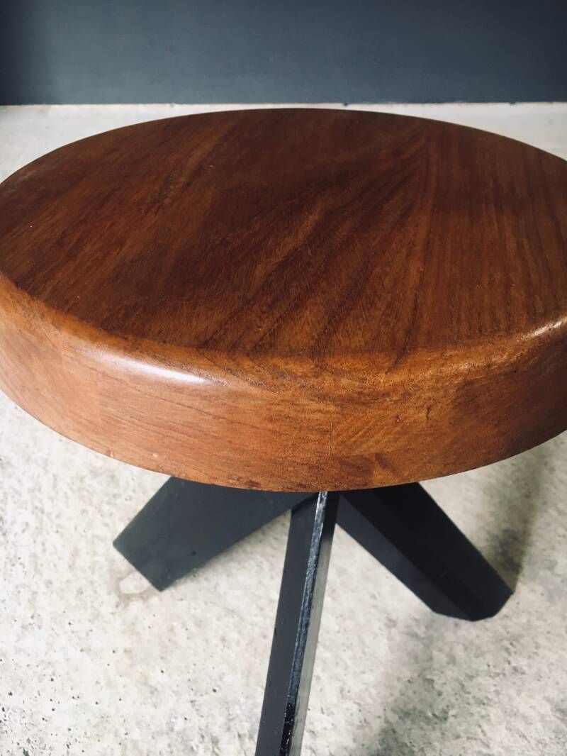 photo vintage Modernist Design S31 Stool By Pierre Chapo, 1970's France