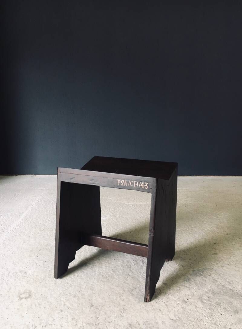 photo furniture Modernist Design Pj Si 68 A Sewing Stool Set By Pierre Jeanneret For Chandigarh, 1950's India