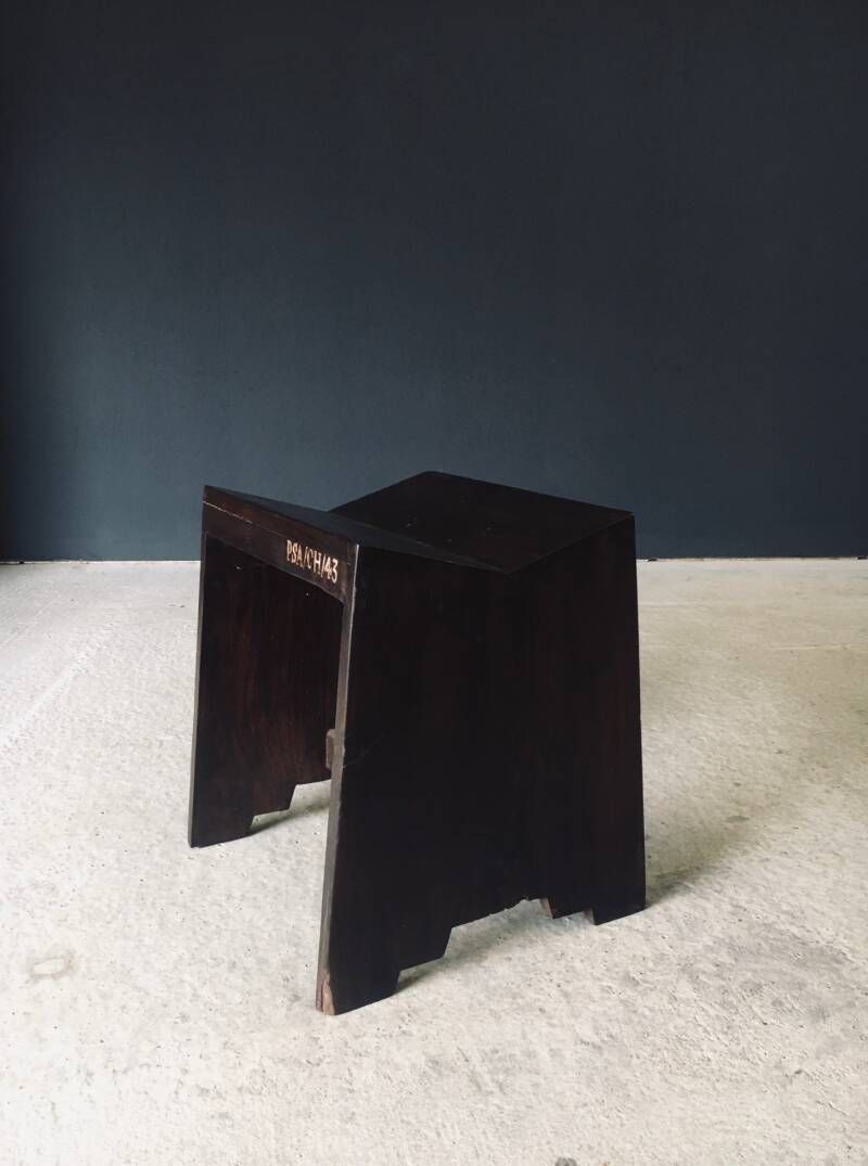 photo for sale Modernist Design Pj Si 68 A Sewing Stool Set By Pierre Jeanneret For Chandigarh, 1950's India