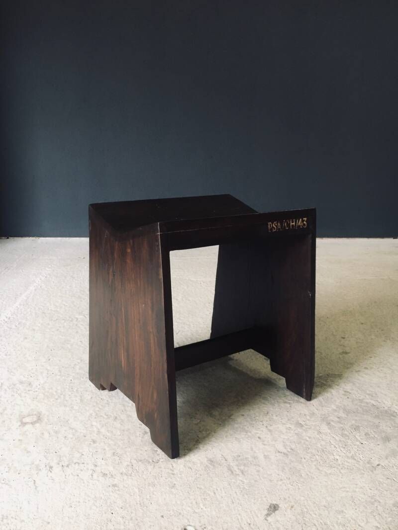 Furniture Modernist Design Pj Si 68 A Sewing Stool Set By Pierre Jeanneret For Chandigarh, 1950's India photo