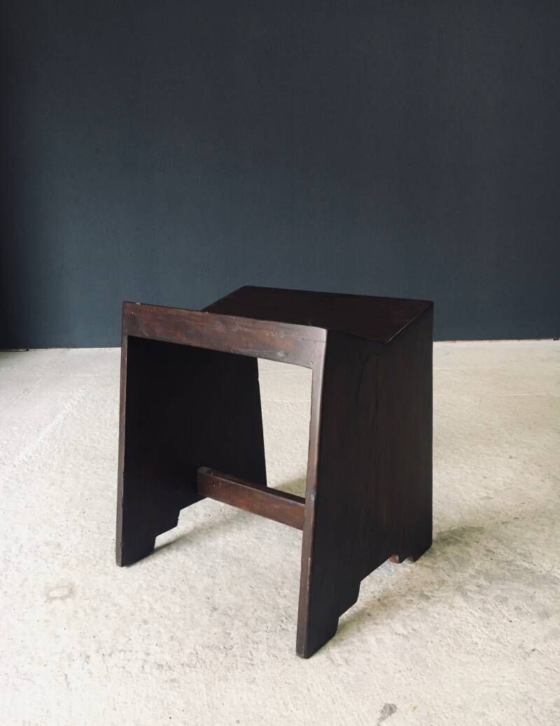 photo vinterior Modernist Design Pj Si 68 A Sewing Stool Set By Pierre Jeanneret For Chandigarh, 1950's India