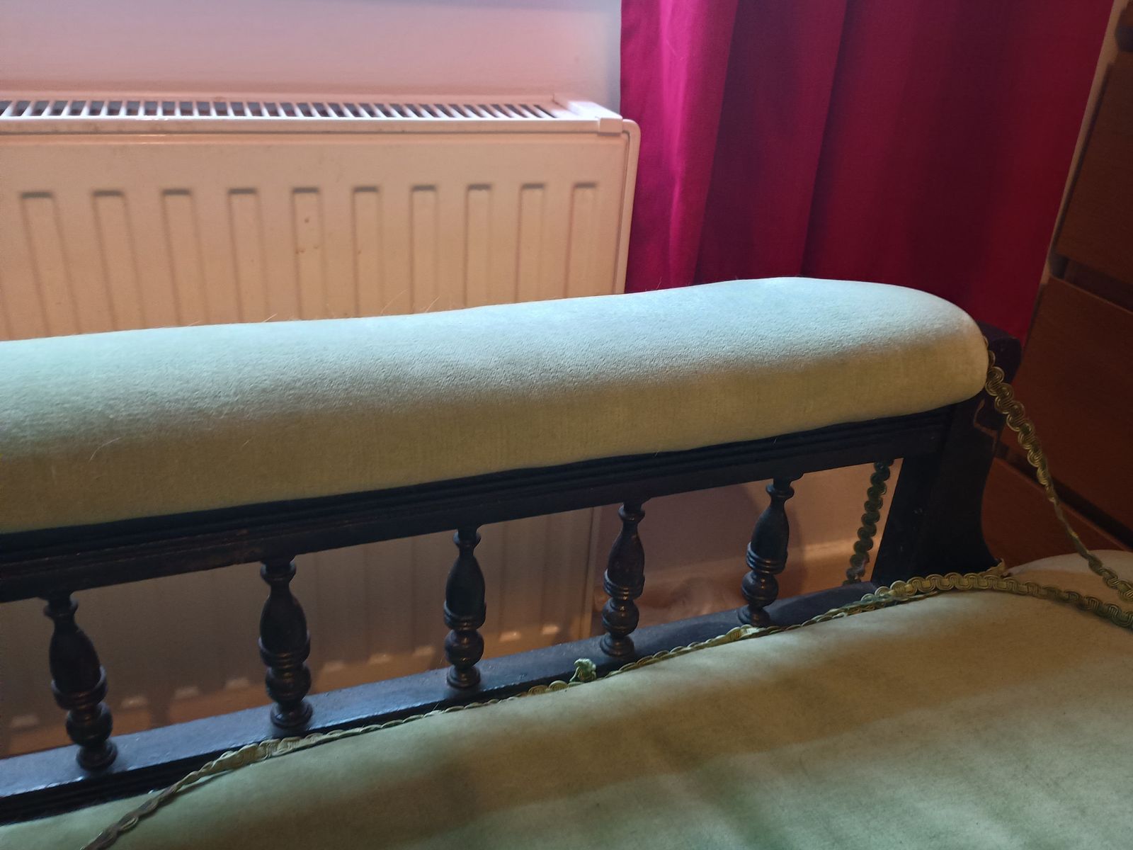 Chaise Lounge Victorian 1880 1901, Mahogany Original In Excellent Condition photo for sale