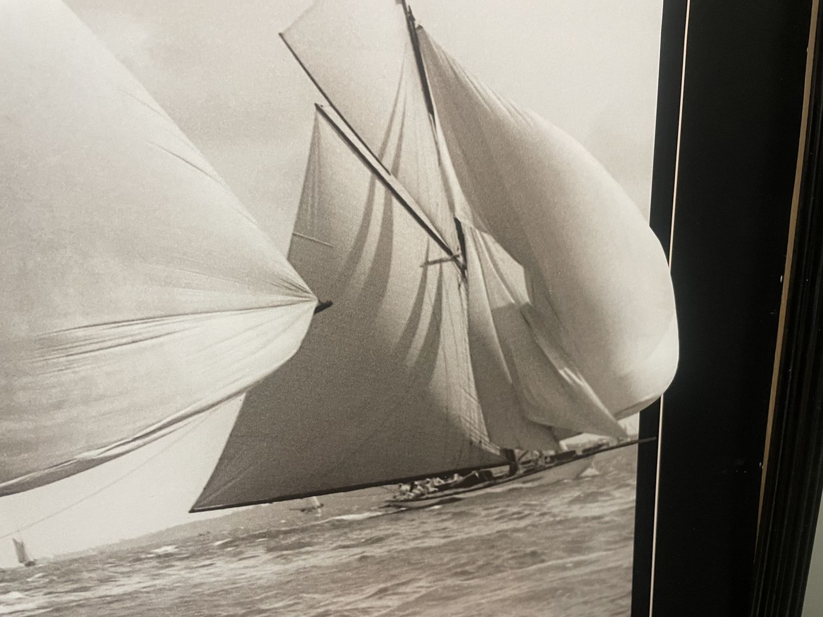 Large Vintage Framed Sailing Print By Beken Of Cowes Isle Of Wight photo Art