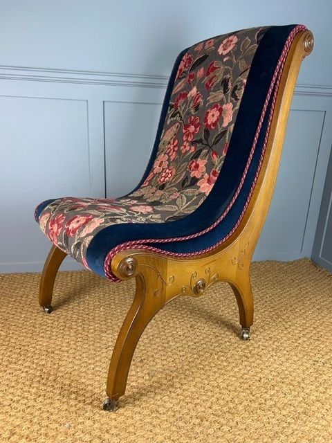 Sleigh Style Bedroom Chair
