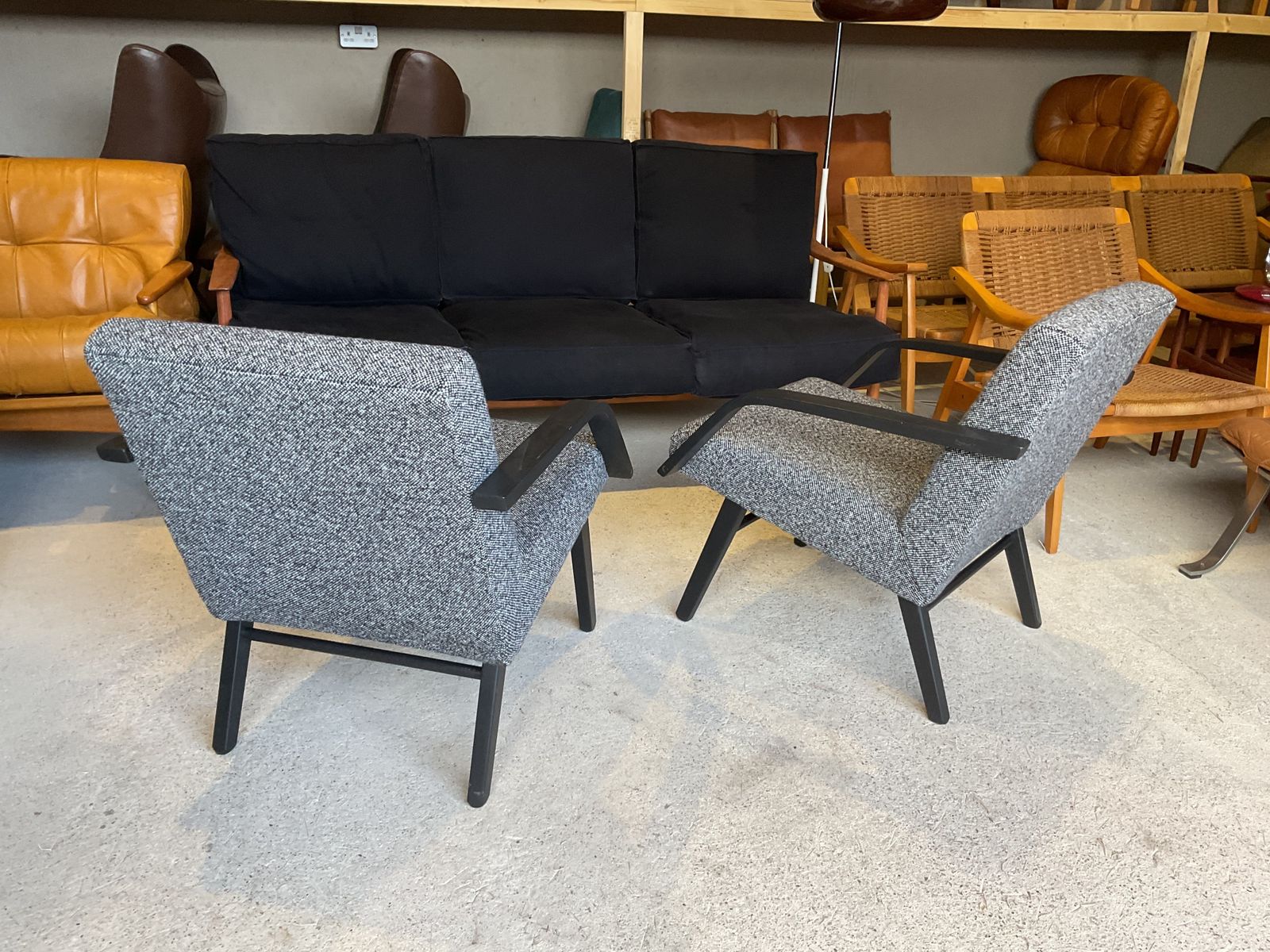 1085.0 Brussels Expo 58 Mid Century Armchairs By Jiří Jiroutek For Jitona, 1960s, Set Of 2 photo