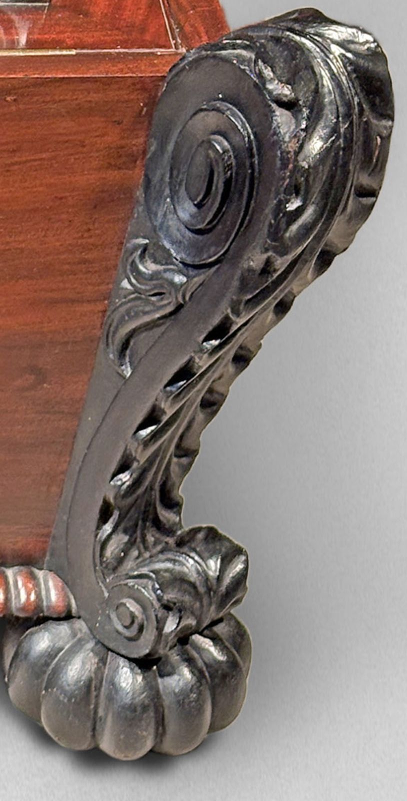 Regency Carved Mahogany And Ebonised Cellarette After Thomas Hope photo vinterior
