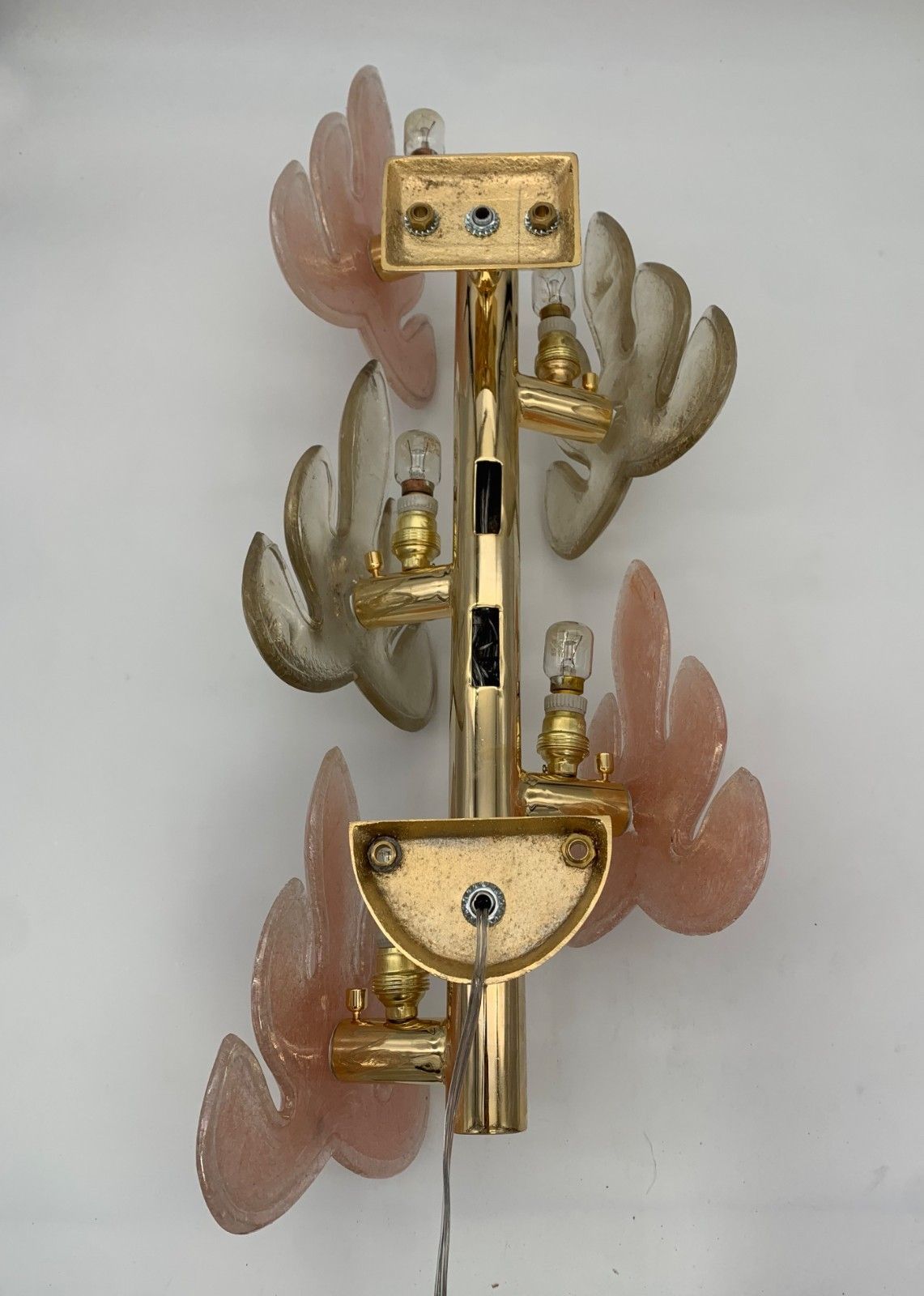 photo buy Wall Lamp, Pair Of Seguso Glasses Applique Art