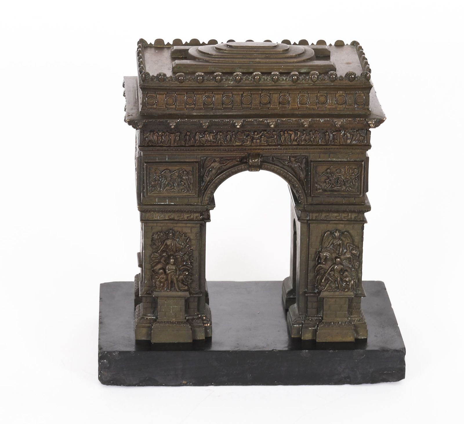 Antique French Bronze Grand Tour Model Of The Arc De Triomphe 19th C photo 975.0