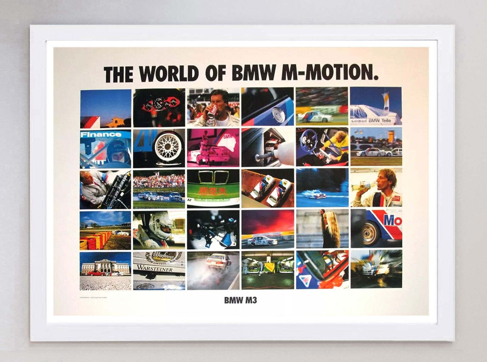 Bmw   The World Of Bmw M Motion M3 Original Vintage Poster photo for sale