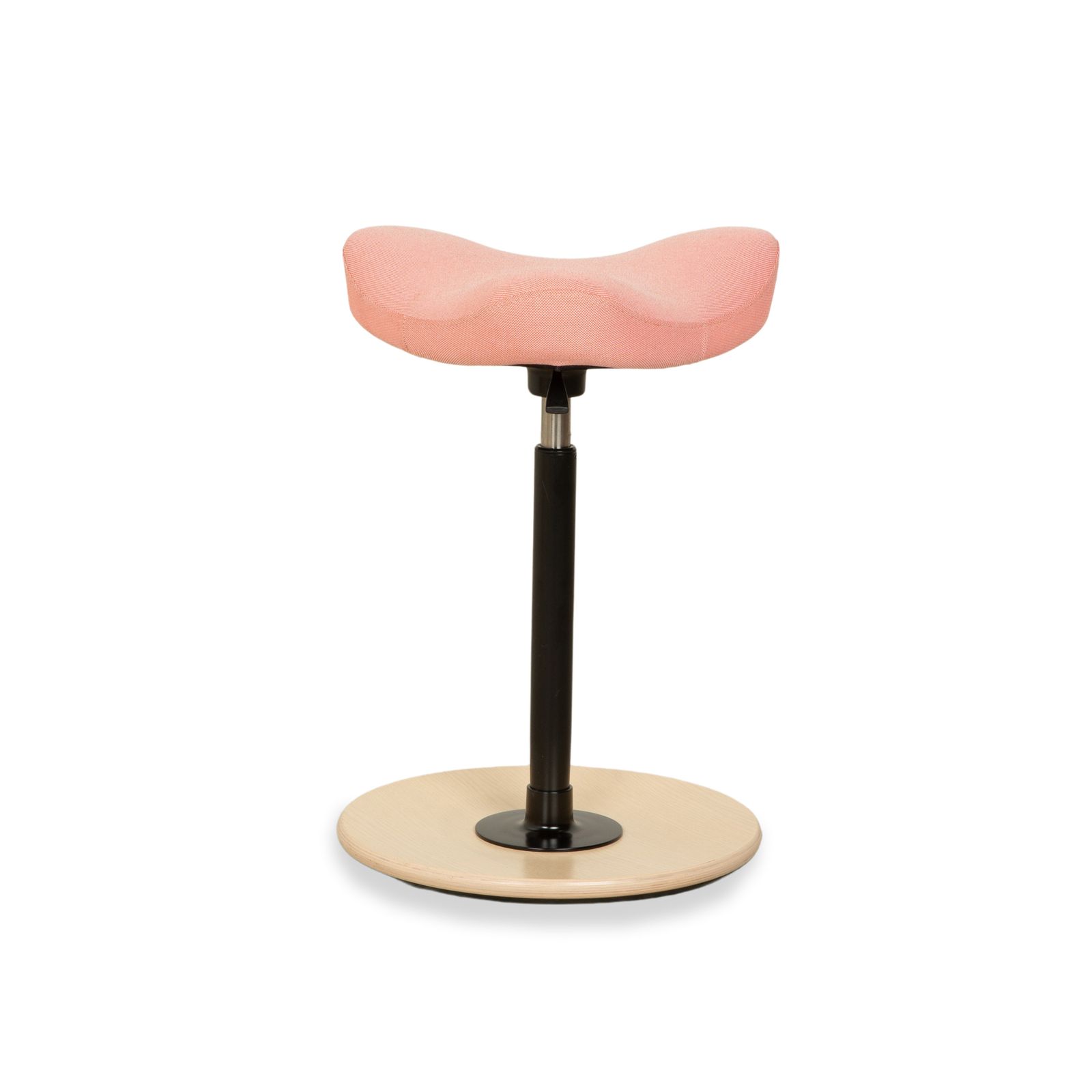 Varier Move Sit Stand Stool Pink Coral Revive 524 Base Natural Brown Wood Ash By Per øie photo vintage