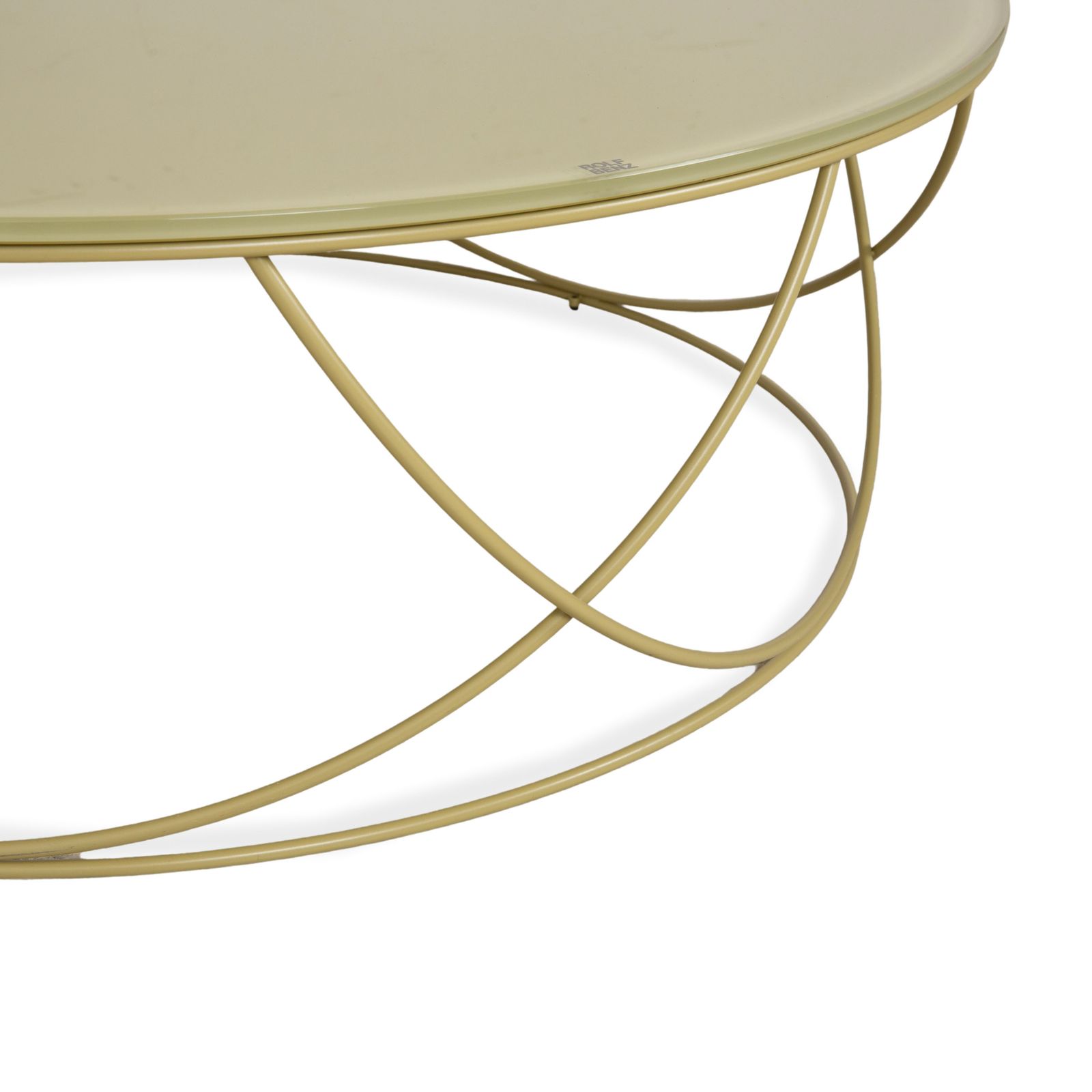 Table basse Rolf Benz 8770 en verre vert olive, 95 cm photo for sale