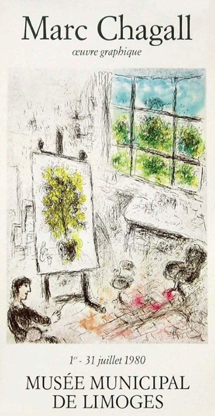 Marc Chagall   Musee De Limoges Original Vintage Poster