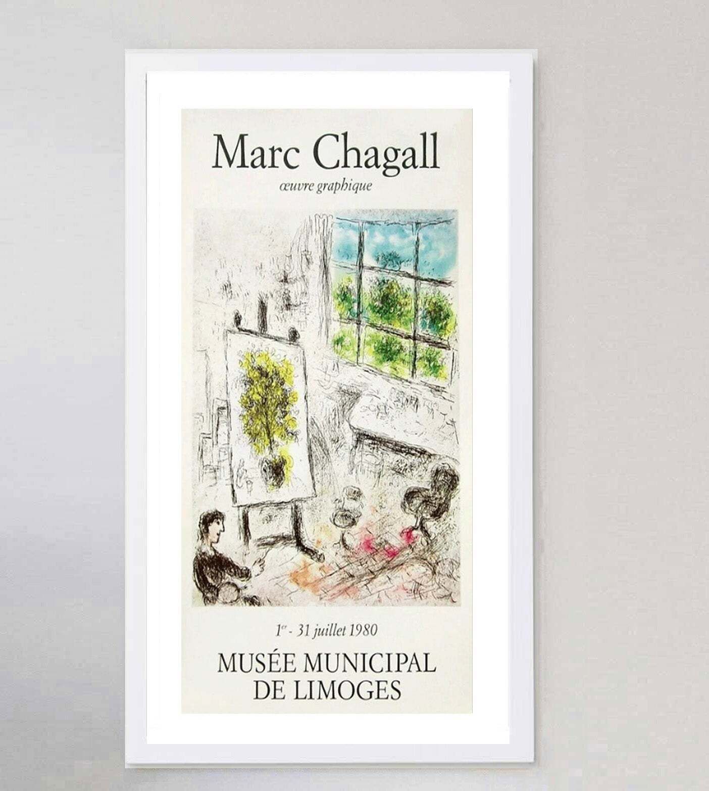 Marc Chagall   Musee De Limoges Original Vintage Poster photo for sale