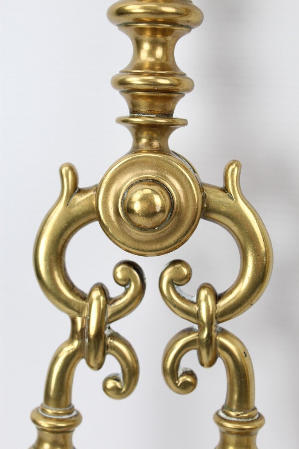 Set Large Victorian Brass Fire Tools photo 225.0