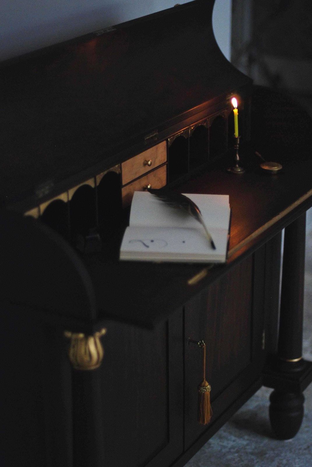 Antique Mahogany Cylinder Writing Bureau Chiffonier photo buy