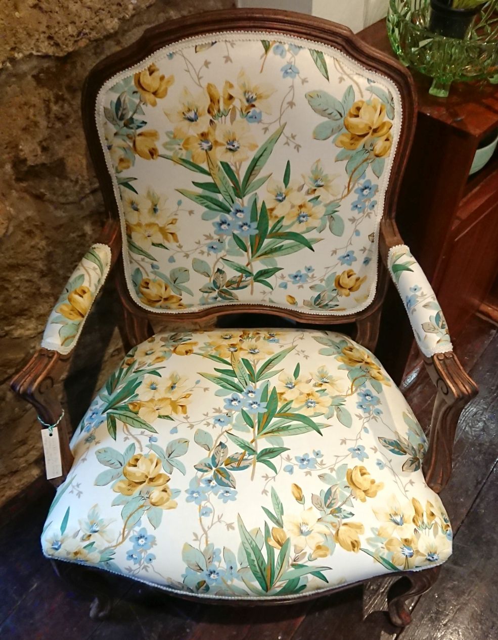 Louis XV Style 'Fauteuil' Upholstered Armchair photo Furniture