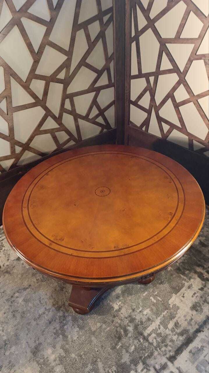 A Reproduction American Emprire / Late Regency Revival Round Pedestal Dining Table – 131cm photo 518.0