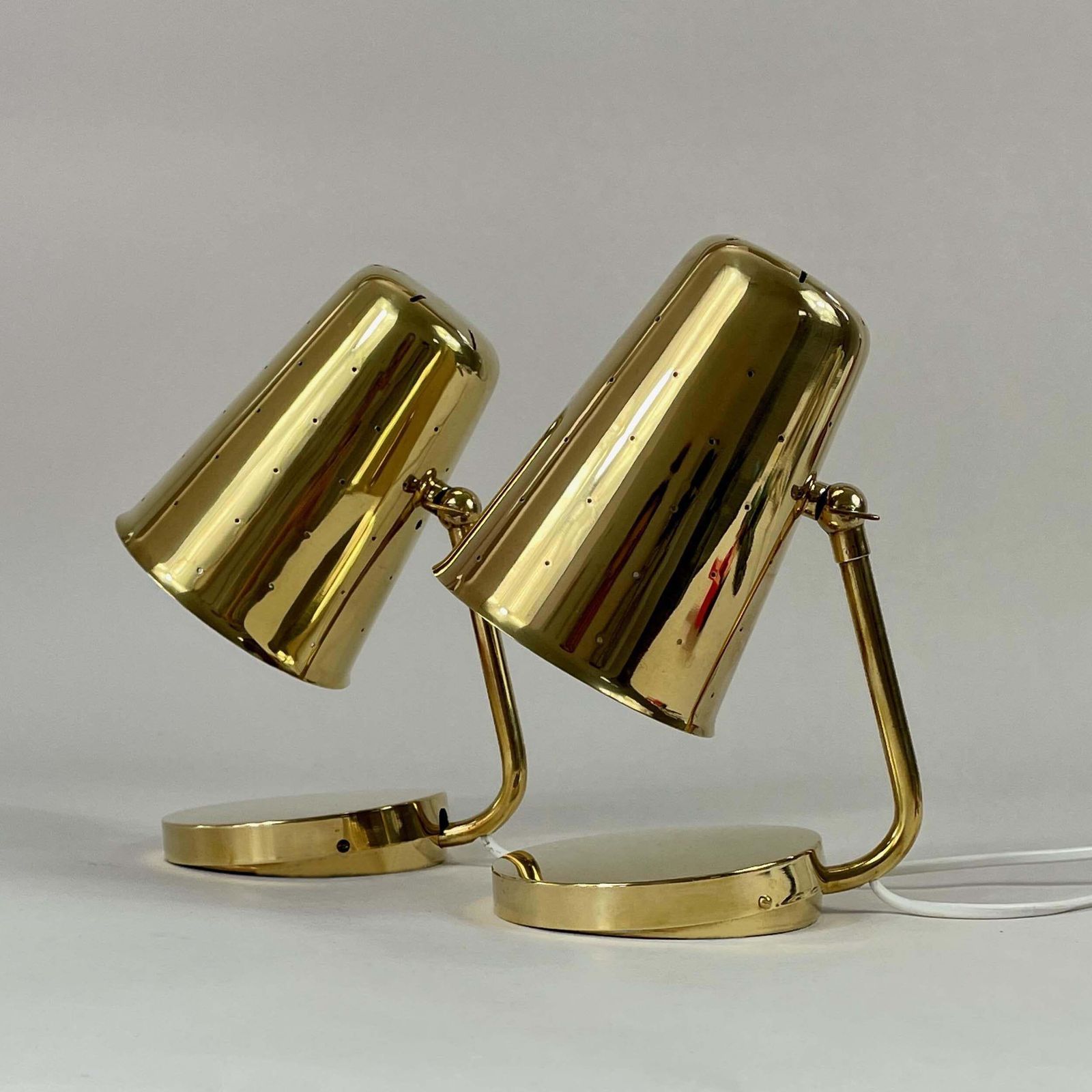 photo buy Brass Table Lamps Karl Borén, Boréns Borås Belysning Sweden 1950s, Set Of 2