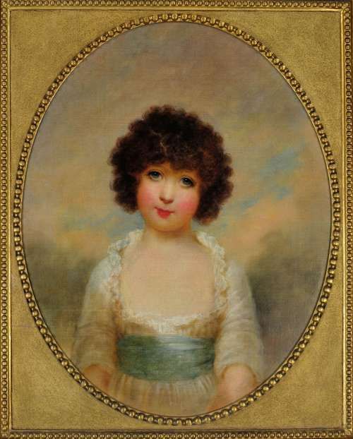 Painted In India 1792 To 1795. Portrait Of Charlotte Shore, Daughter Of The Governor General Of India. By Arthur William Devis 1762 To 1822.