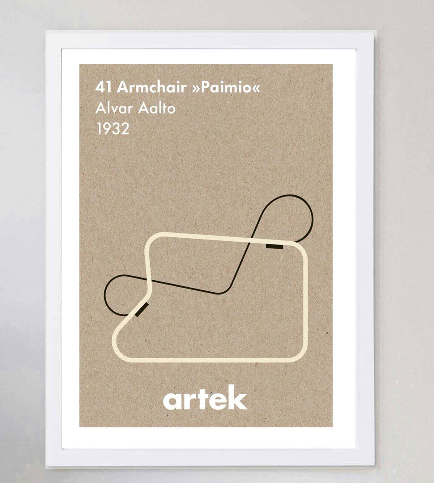 Artek Paimio Armchairoriginal Vintage Poster photo for sale