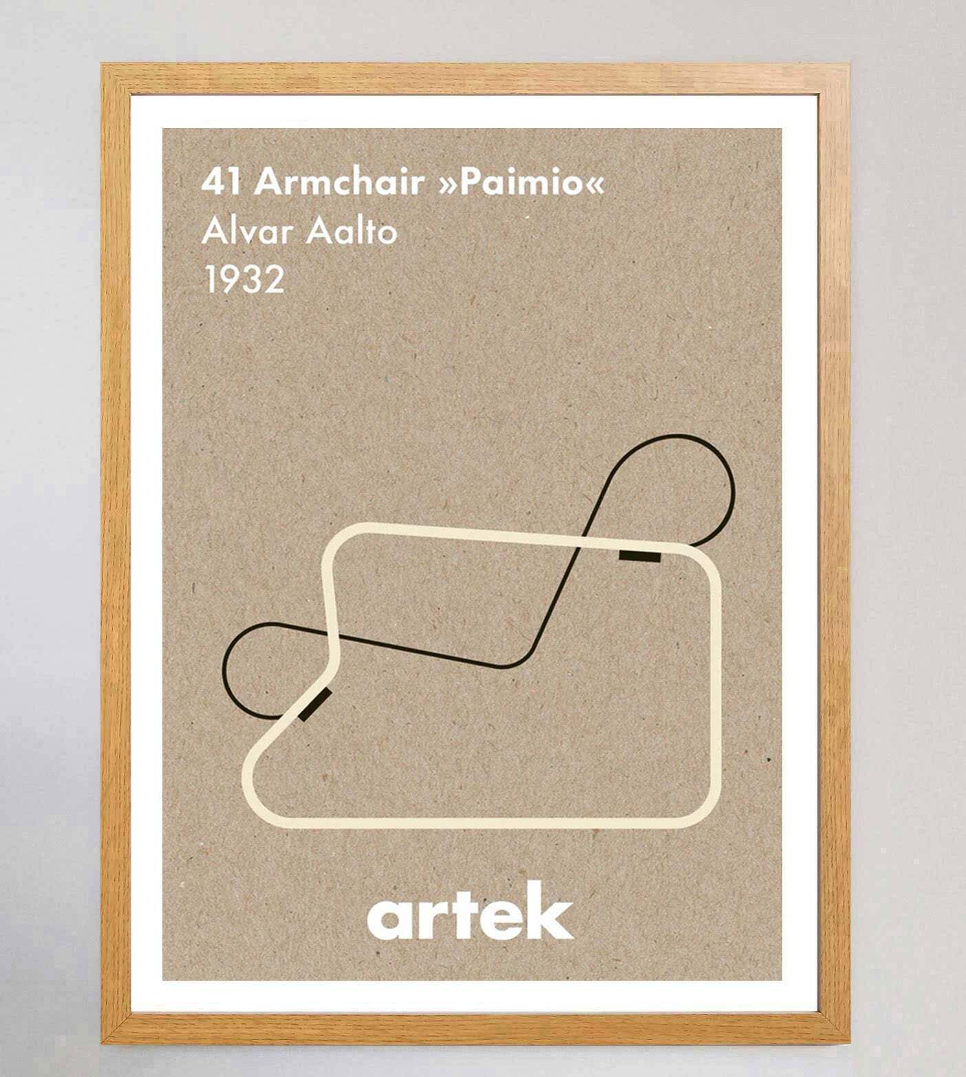 Artek Paimio Armchairoriginal Vintage Poster photo Art