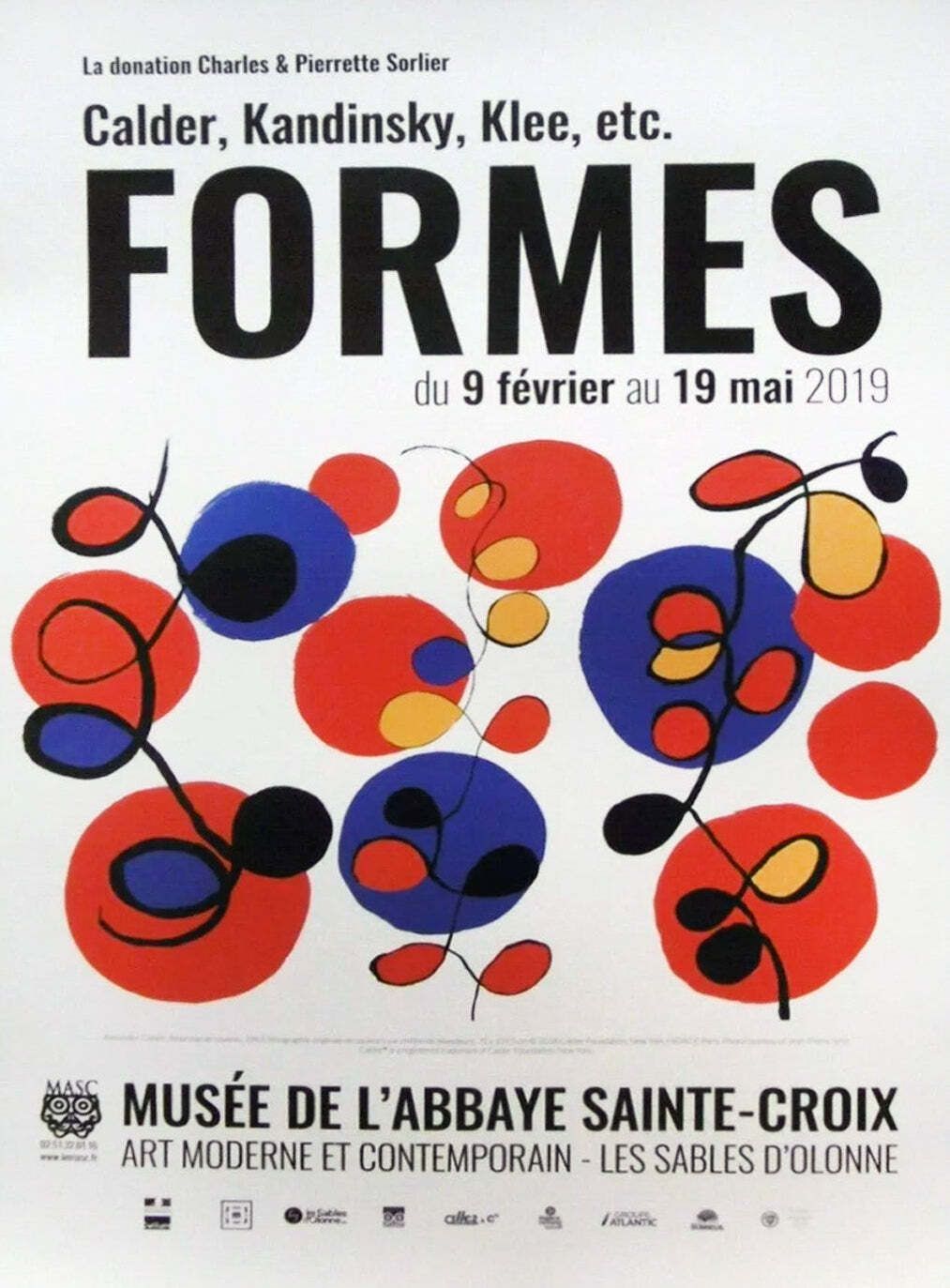 Calder, Kandinsky, Klee   Formes   Musee De L'abbaye Saint Croix Original Vintage Poster