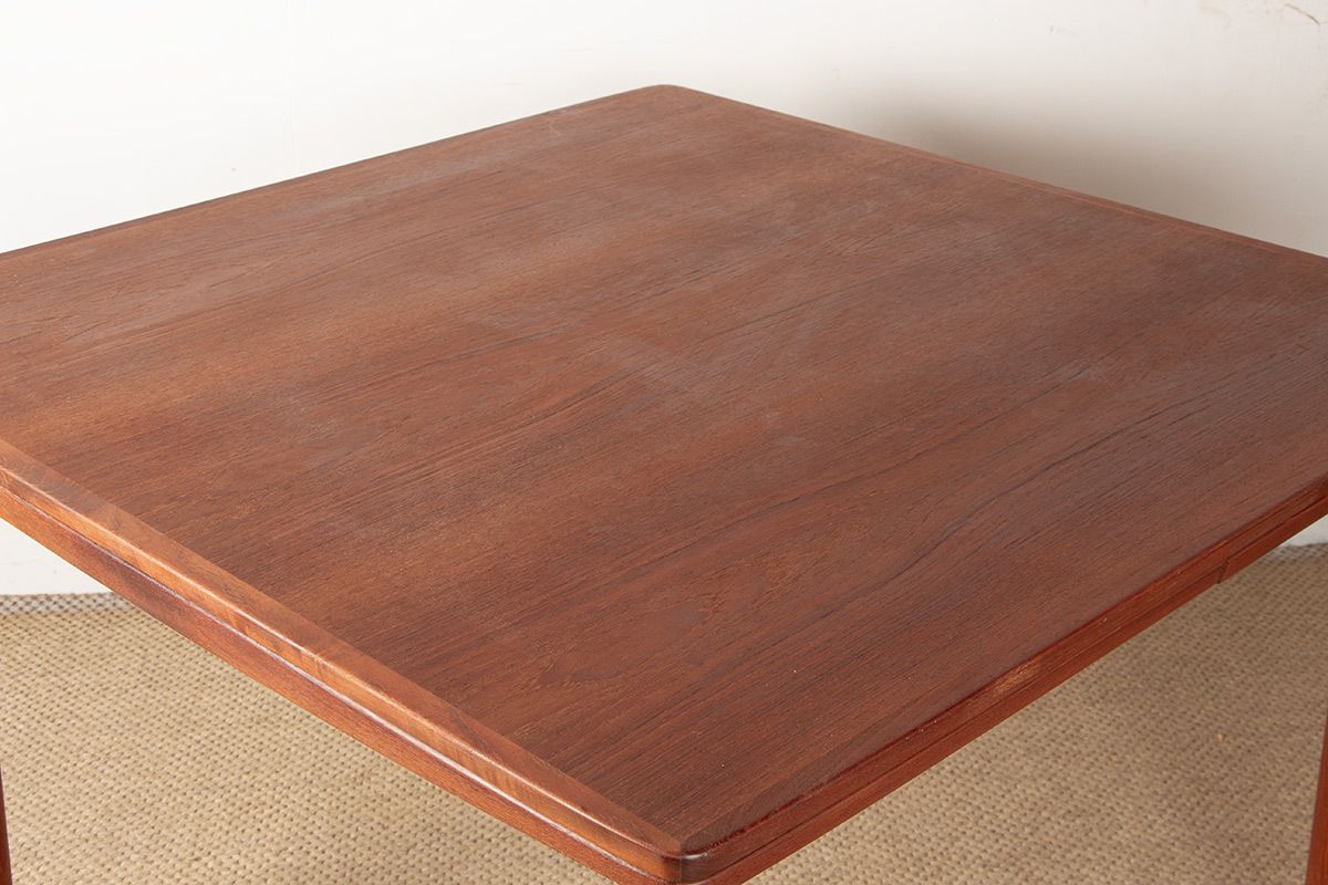 Square And Extendable Danish Dining Table, In Teak, Model 592, By Arne Vodder For Sibast 1960. photo Furniture