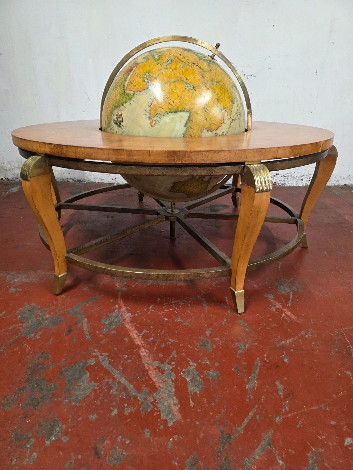 1960s Mid Century Ernest Hemingway Collection La Monde Globe Coffee Table photo buy