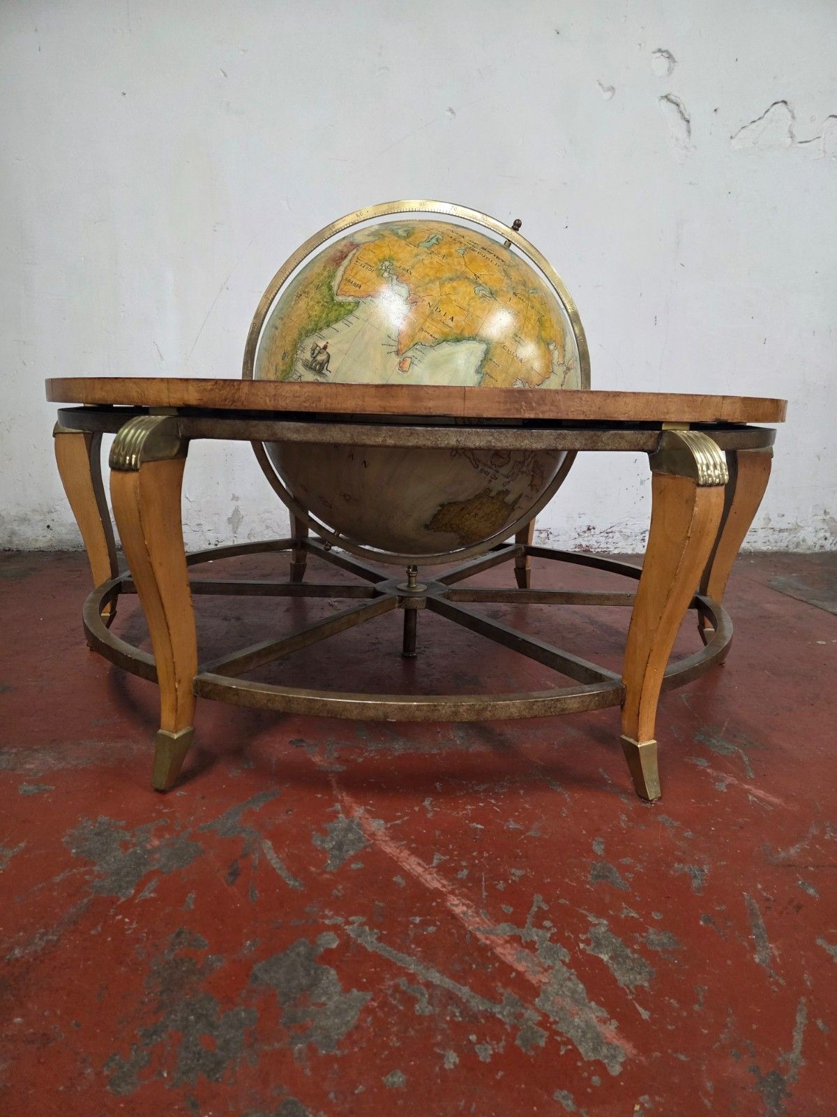 photo furniture 1960s Mid Century Ernest Hemingway Collection La Monde Globe Coffee Table