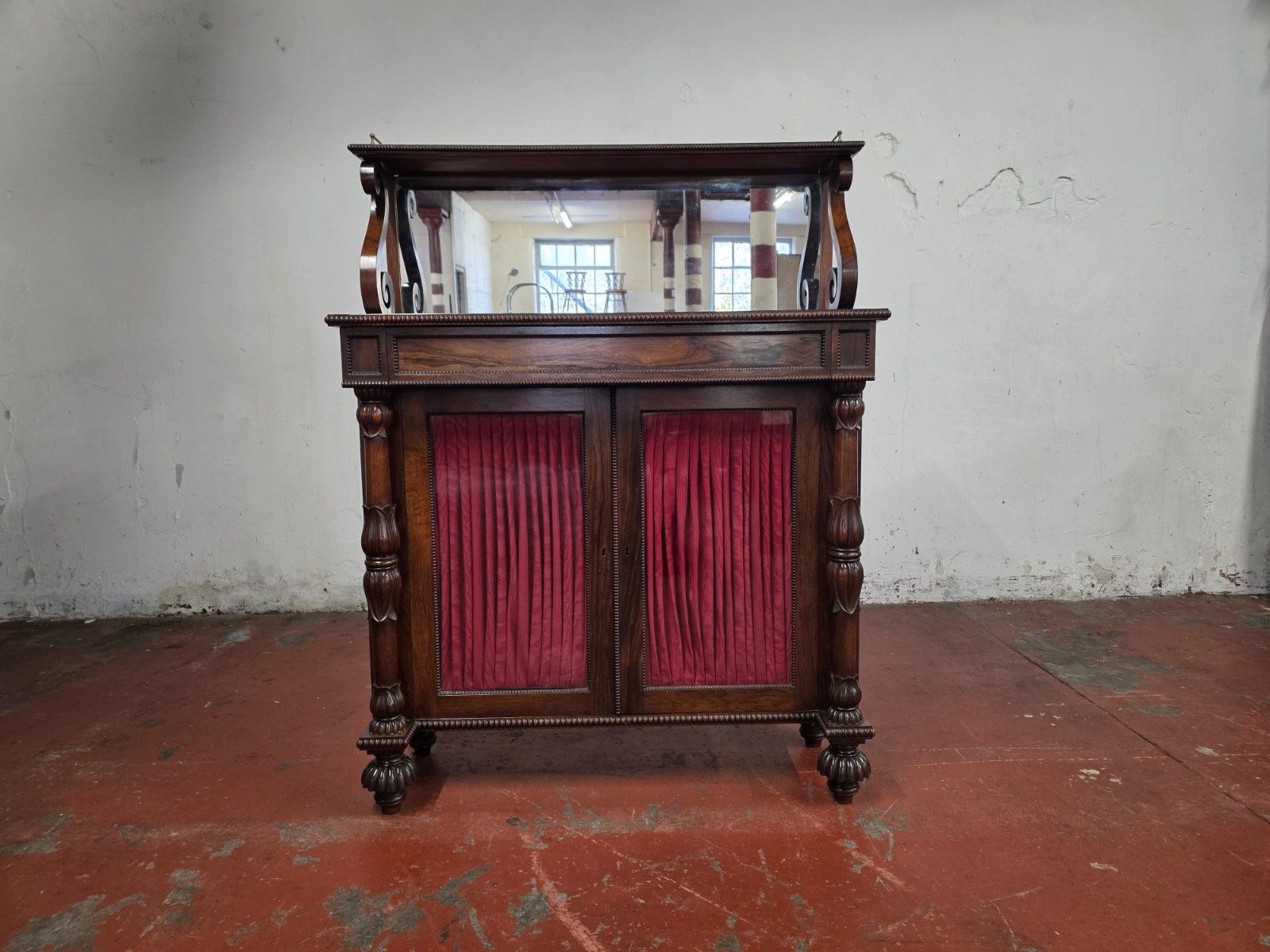 Antique Rosewood William IV Chiffionier Mirror Back Book Case photo Furniture