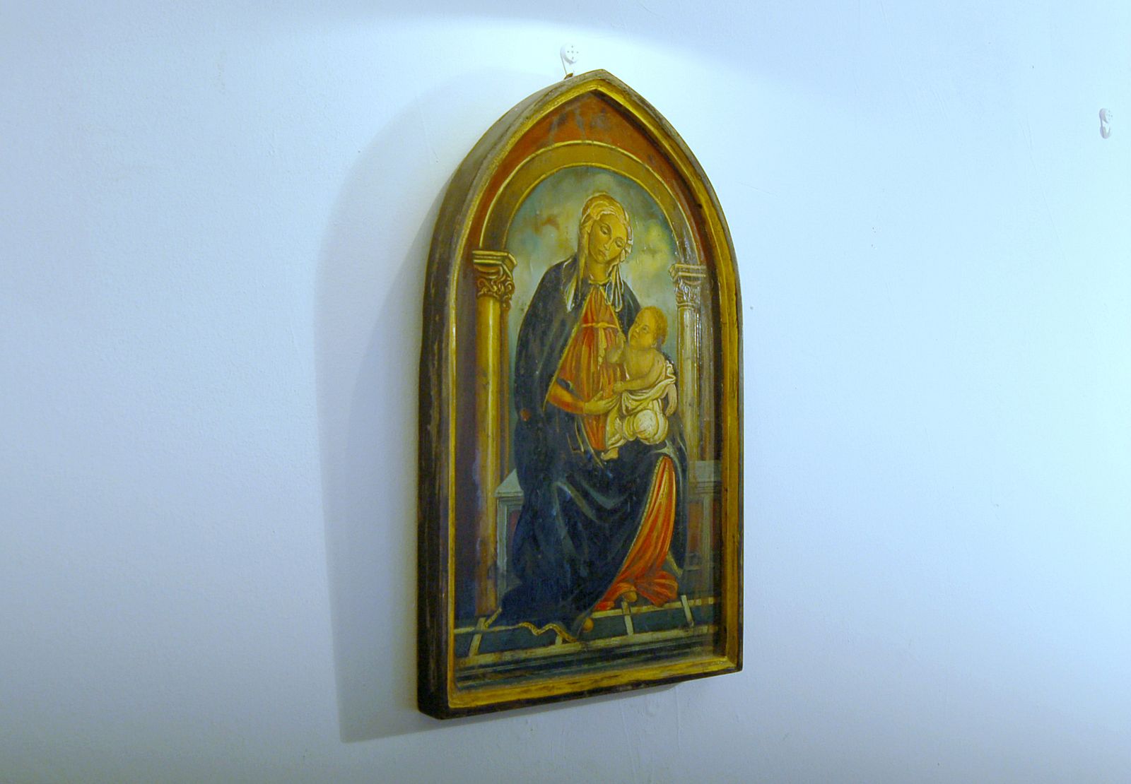 Italian School Painting On Wood / Madonna Of The Rose / Botticelli 19th Century photo buy