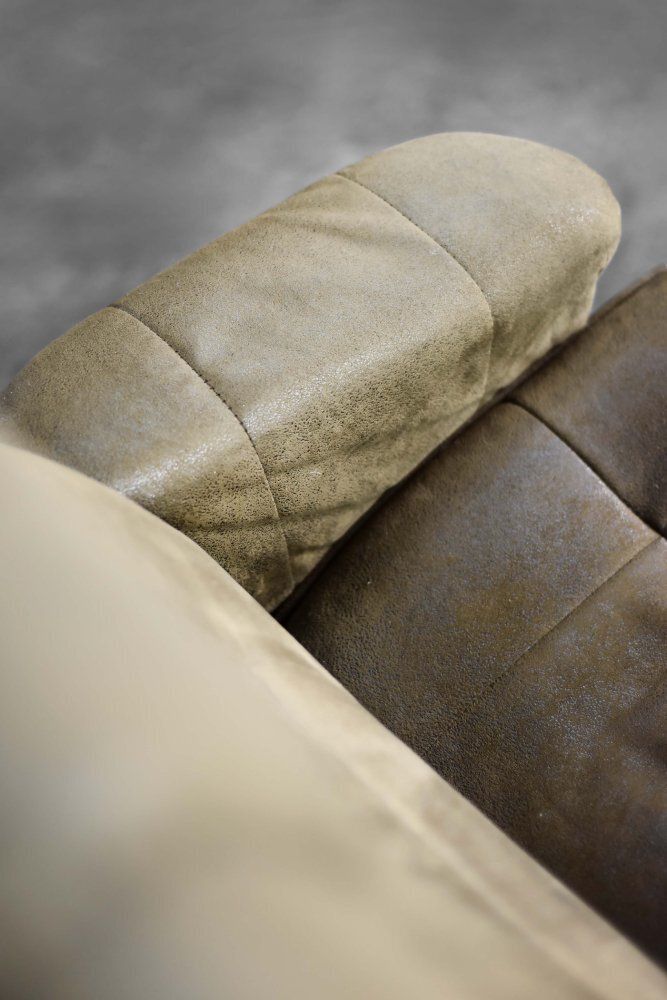 photo for sale Set Of Mid Century Modern Danish Brown Swivel Chair & Ottoman, 1960s