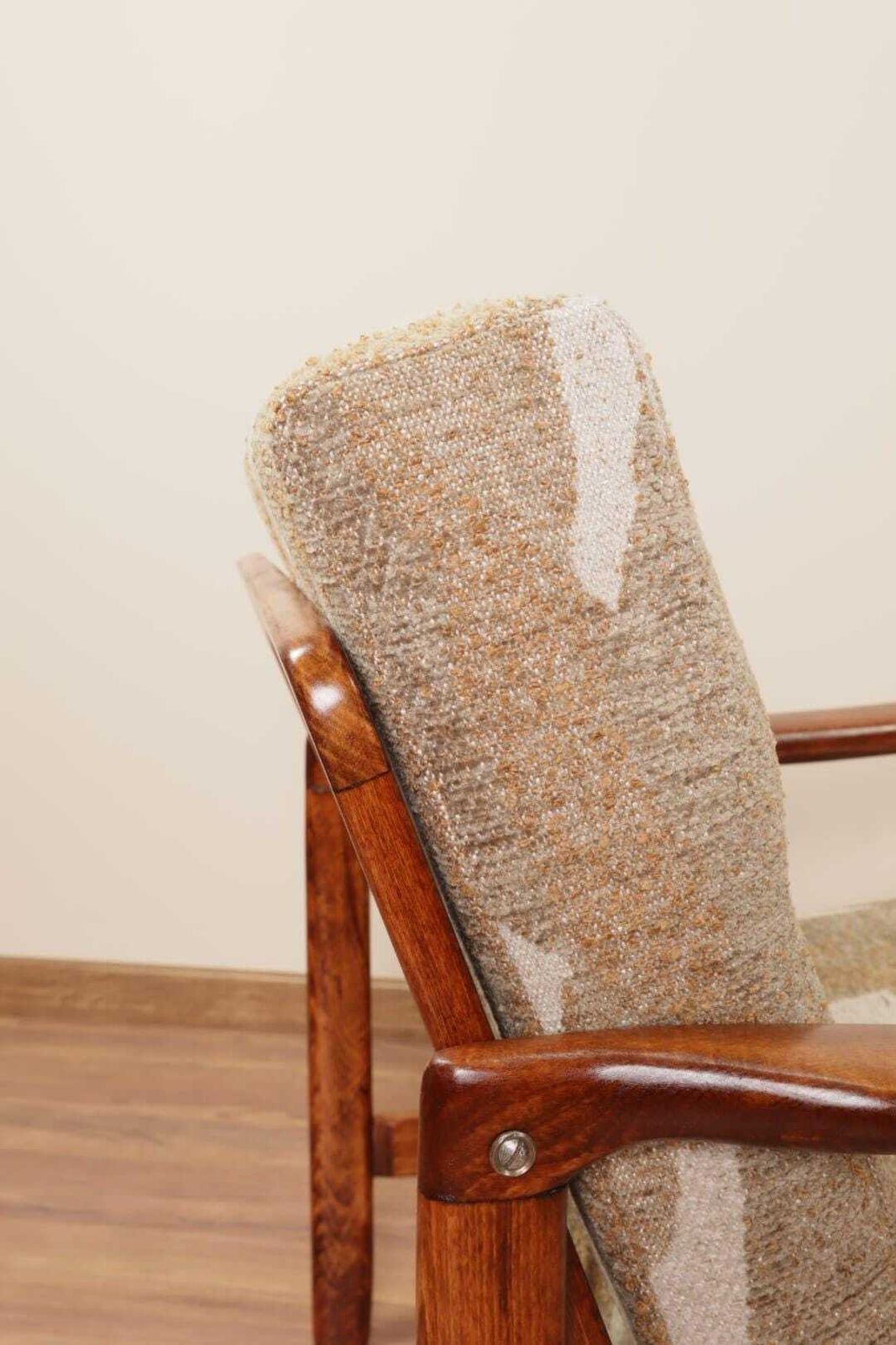 Vintage Armchair With Cushions Designed By Zenon Bączyk, Poland 1960s, Fully Refurbished photo 729.0
