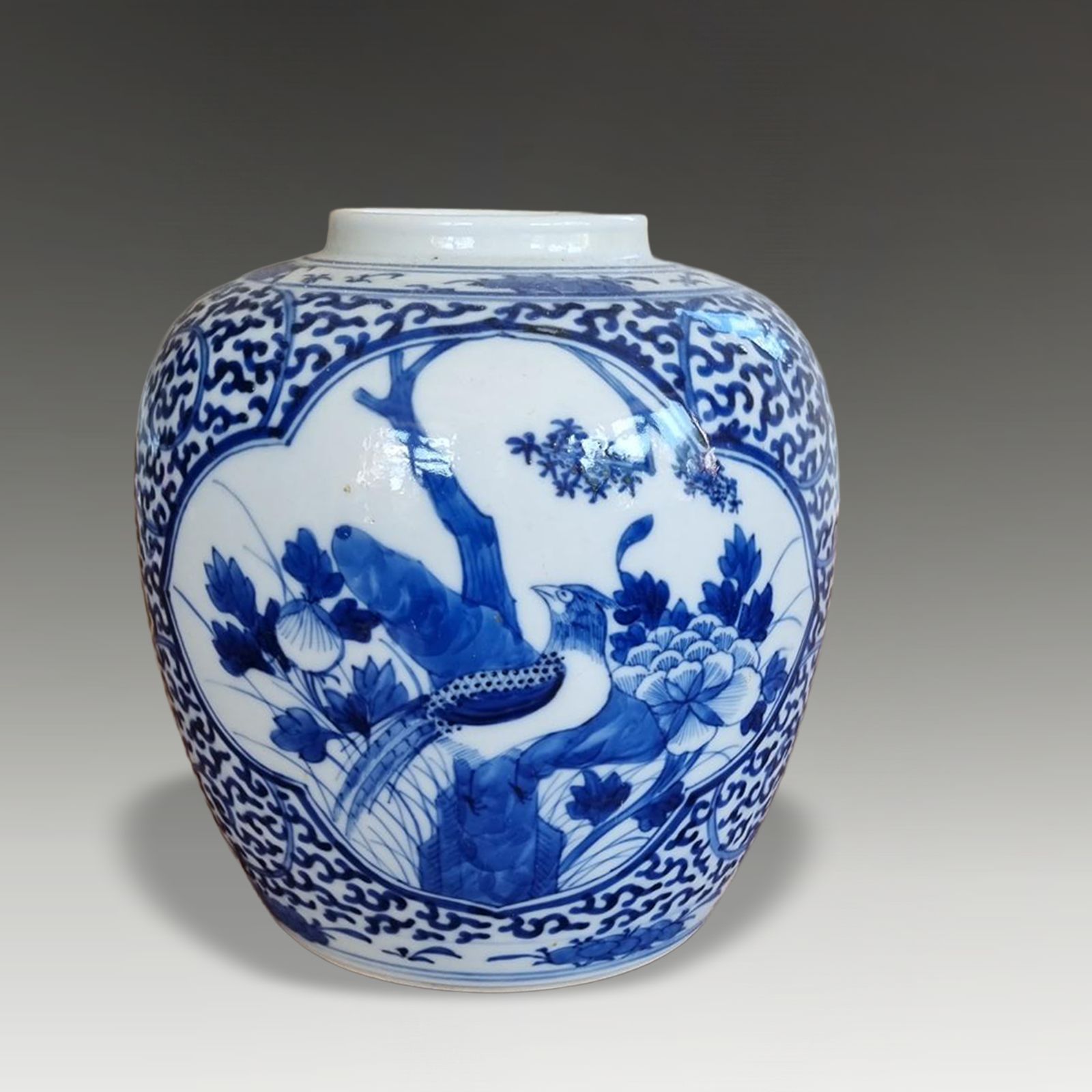 Chinese Kangxi Revival 19th C Decorative Ginger Jar Superb Quality 16cm (6.5") H photo Home Decor
