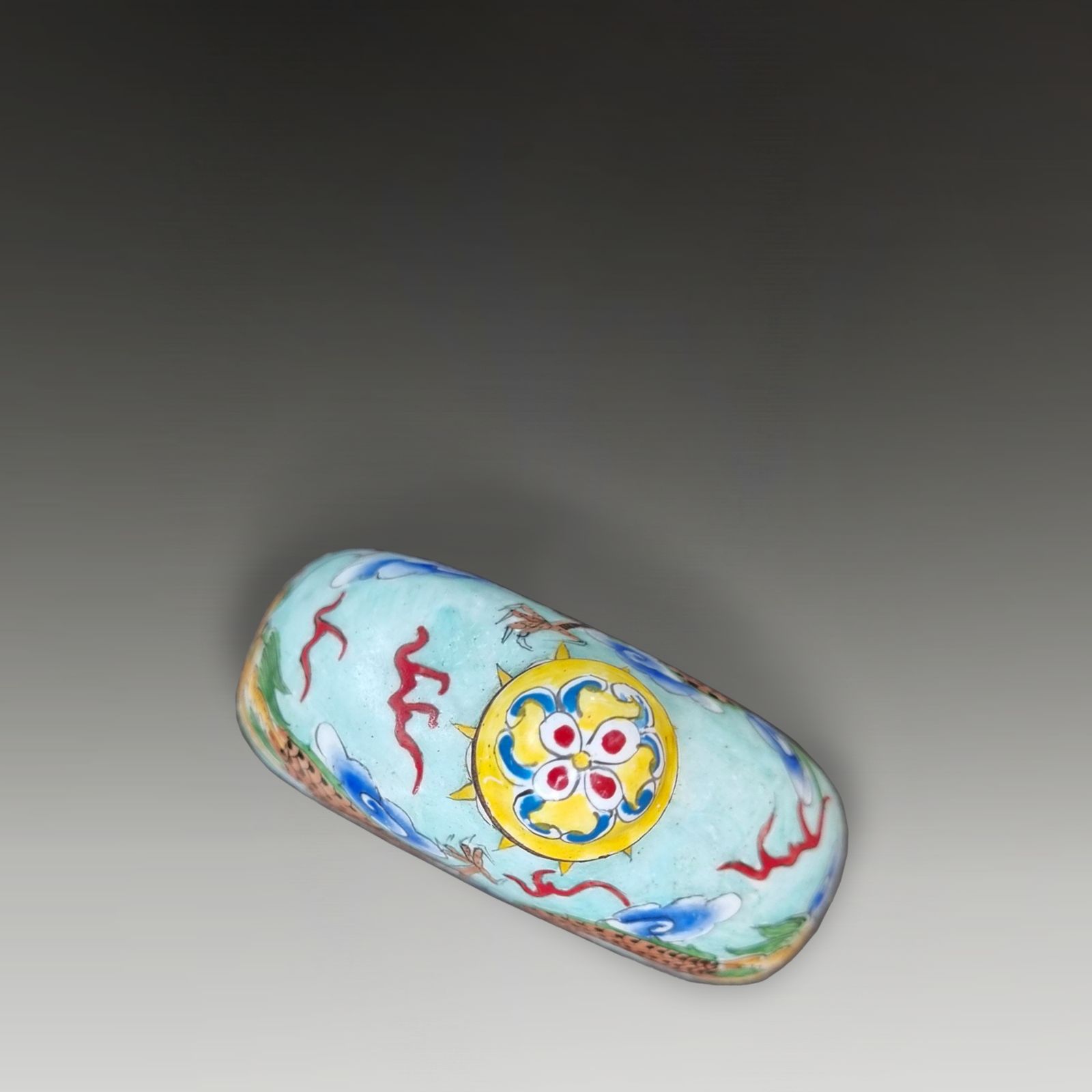 Chinese Mark & Period Qianlong Canton Enamel Snuff Bottle Dual Dragons 8cm High photo 795.0