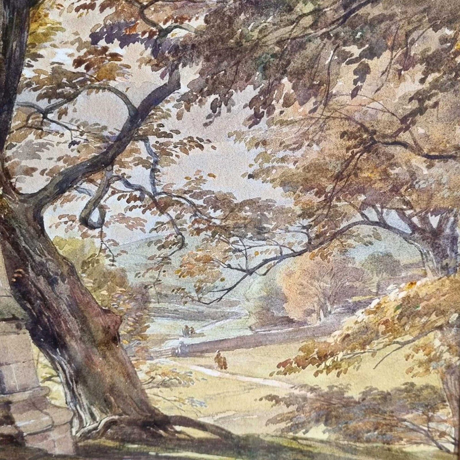 Antique Watercolour British Joseph J Jenkins (1811 1885) Haddon Hall  60 X 46cm photo for sale
